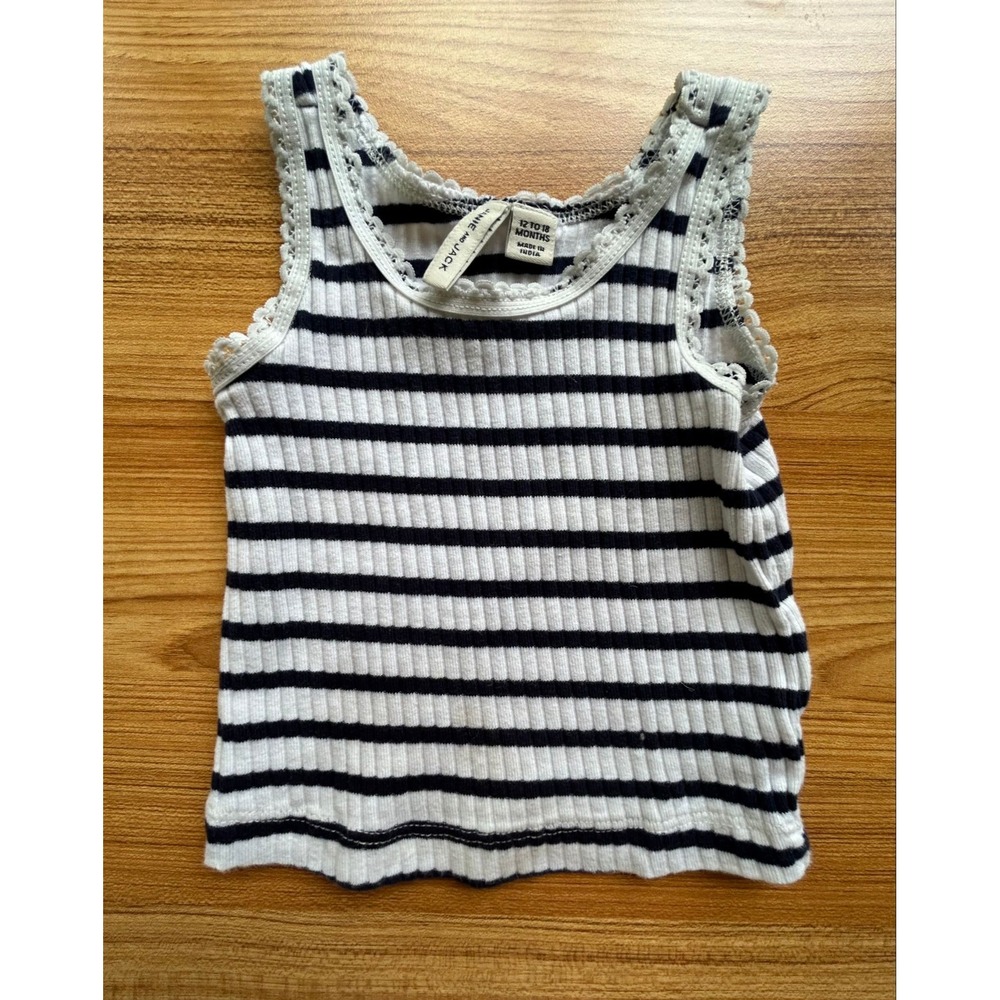 Janie and Jack Girl's Lace Trim Tank Top Size 12-18 Months